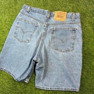 Vintage Levi's 550 Orange Tab Jean Shorts 38 Denim Loose Fit 90's Made In USA